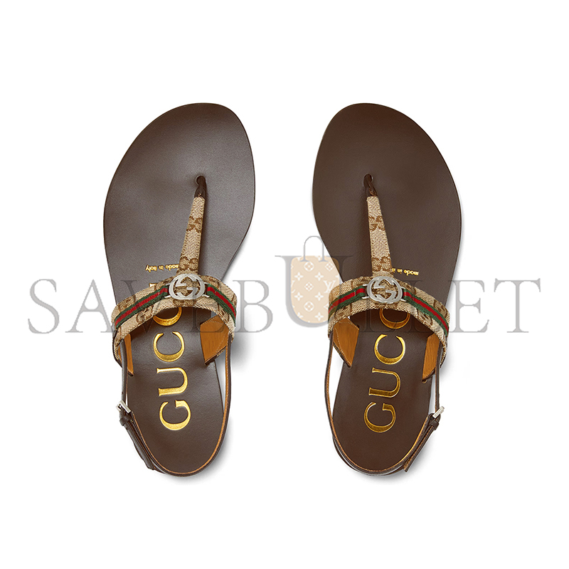 GUCCI WOMEN'S INTERLOCKING G WEB SANDAL 782421